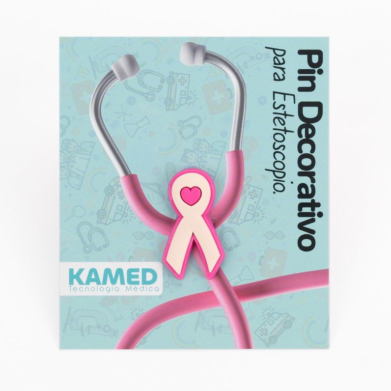 Pin Decorativo para Estetoscopio Kamed Lazo Rosa