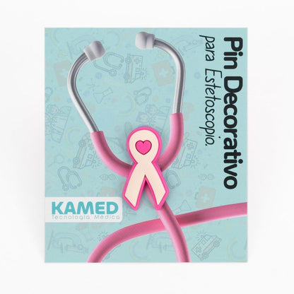 Pin Decorativo para Estetoscopio Kamed Lazo Rosa