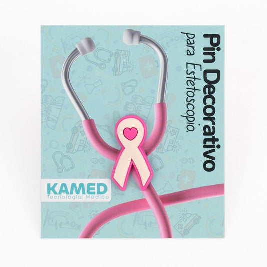 Pin Decorativo para Estetoscopio Kamed Lazo Rosa