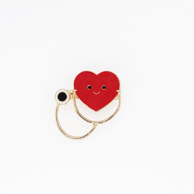 Pin Médico de Metal Kamed Corazón Feliz