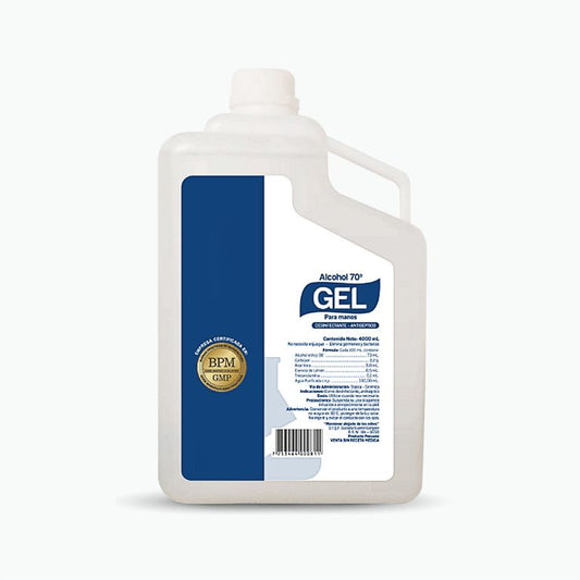Alcohol 70° en Gel Galón de 4000 ML