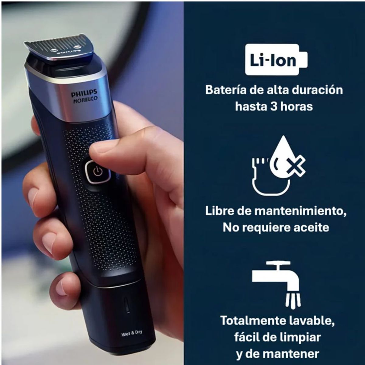 Recortadora Multigroom 5000 Todo en Uno PHILIPS NORELCO MG5900/49