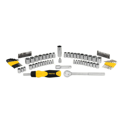 Juego de Herramientas para Mecánico 83 Piezas 1/4" y 3/8" PRETUL 22984