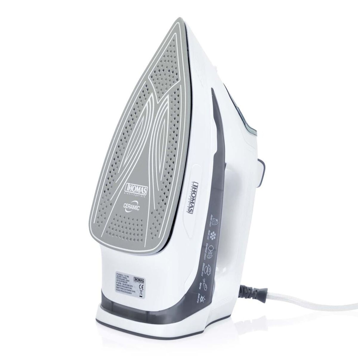 Plancha a Vapor 2200 W con Base Antiadherente THOMAS TH-7060