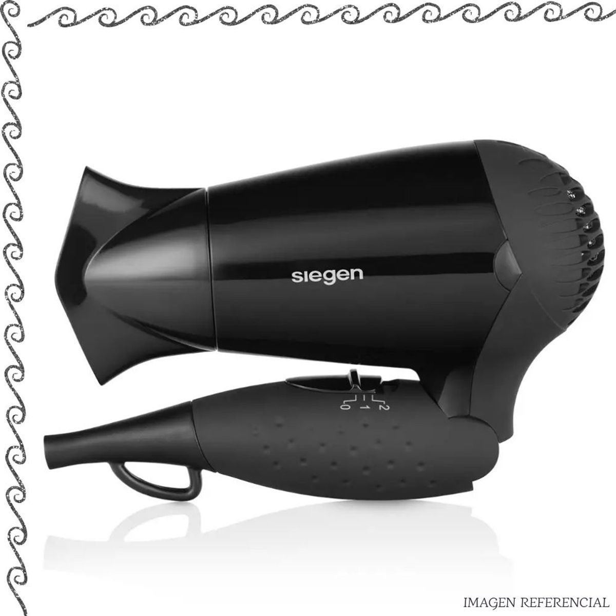Secadora de Cabello Plegable de Viaje 1200 W SIEGEN SG-3005