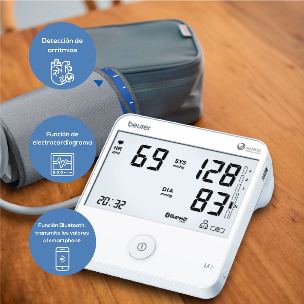 Tensiómetro Digital de Brazo con ECG y Bluetooth BEURER BM 95