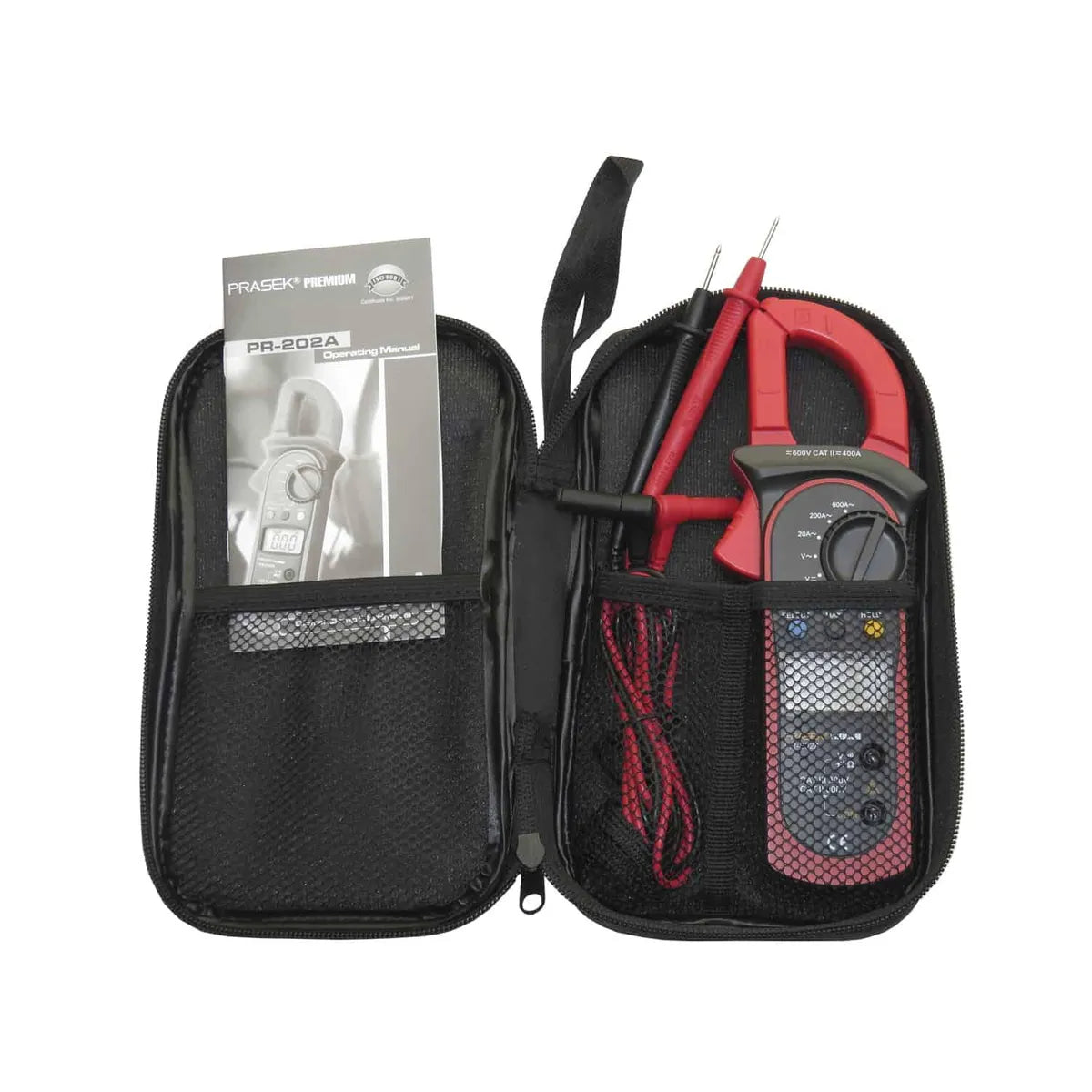 Pinza Amperimétrica Digital 600 A 600 V PRASEK PR-202A