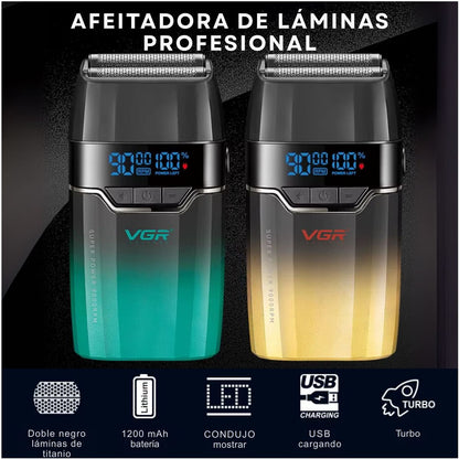 Afeitadora Shaver Profesional Recargable 9000 RPM VGR V-308