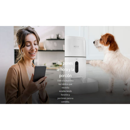 Dispensador Inteligente de Alimento para Mascotas con Cámara 2K NEXXT NHA-P610
