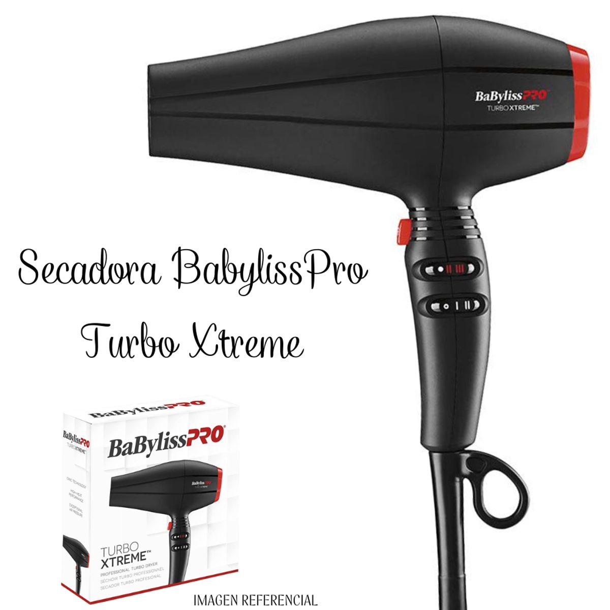 Secadora Profesional Iónica Turbo Xtreme 2200 W BABYLISS PRO B9400PE
