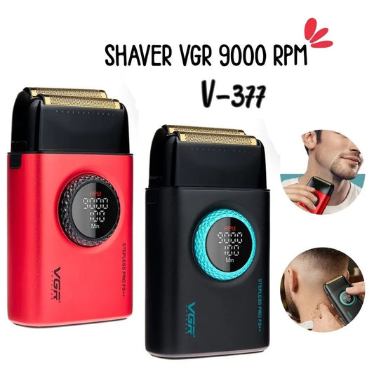 Afeitadora Shaver Inalámbrica Recargable USB 9000 RPM VGR V-377