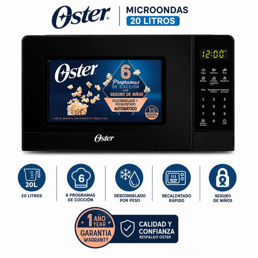 Horno Microondas 20 L 700 W Panel Digital OSTER POGGE3702