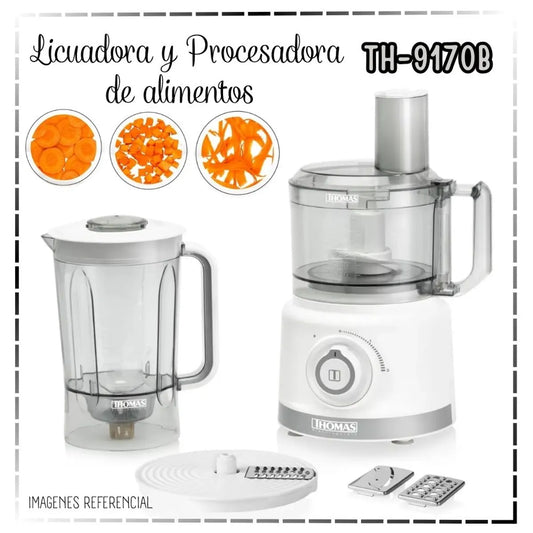 Licuadora y Procesadora de Alimentos 900 W 1.5 L THOMAS TH-9170B
