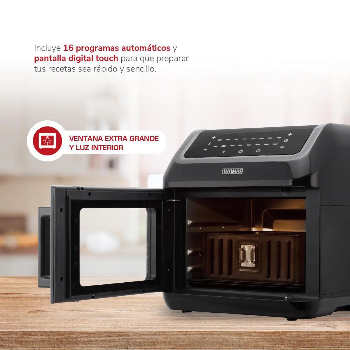 Freidora de Aire Digital 13 L 1700 W THOMAS TH-AF130DV