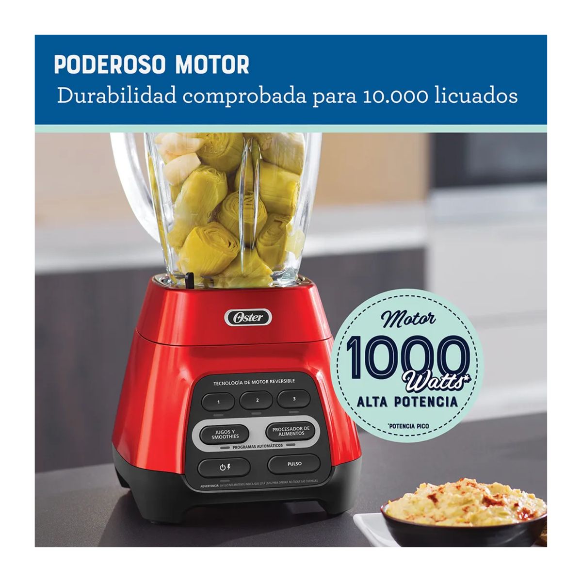 Licuadora Reversible 700 W Vaso de Vidrio 1.5 L OSTER BLSTPYG1310