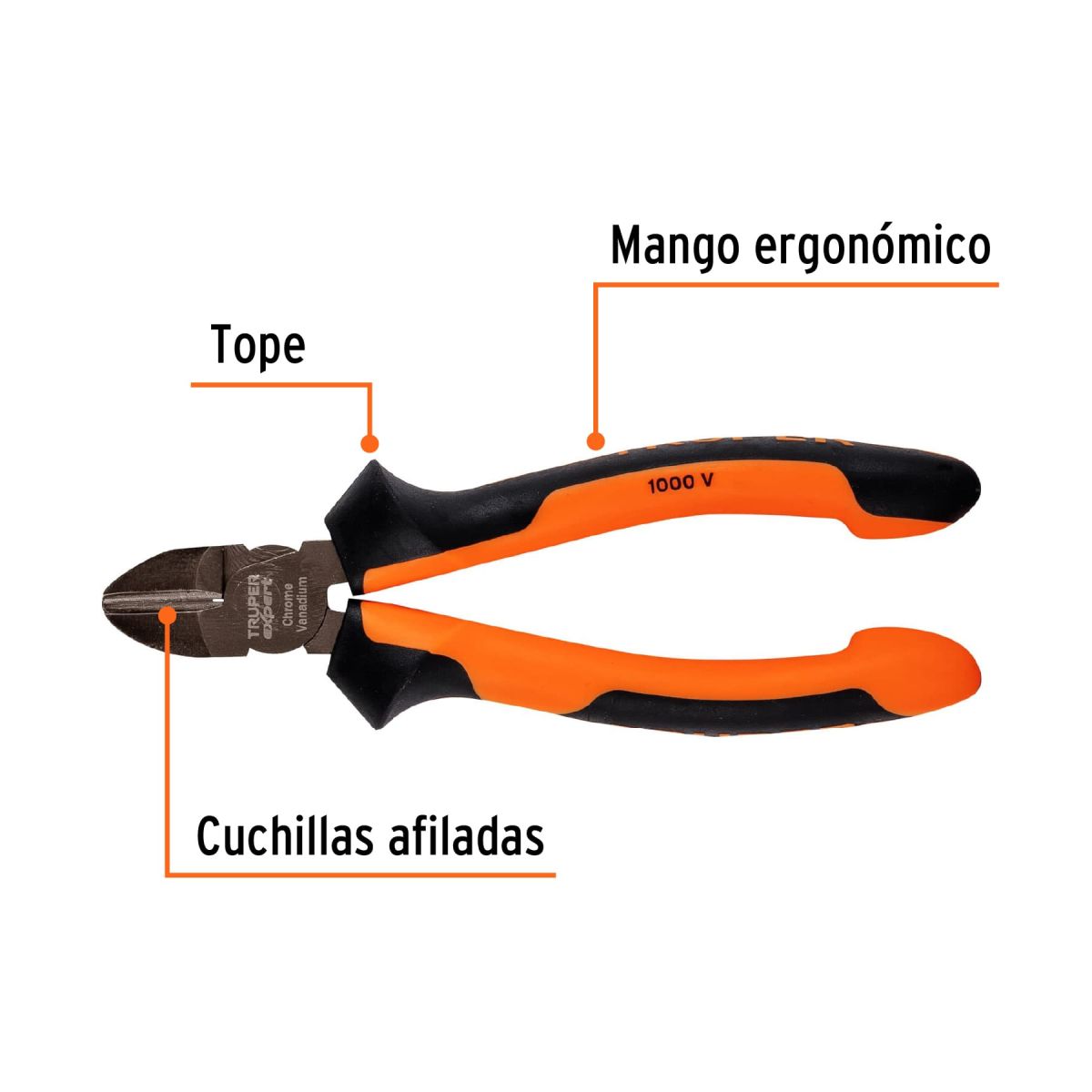 Alicate de Corte Diagonal 6" Mango Comfort Grip TRUPER 17331