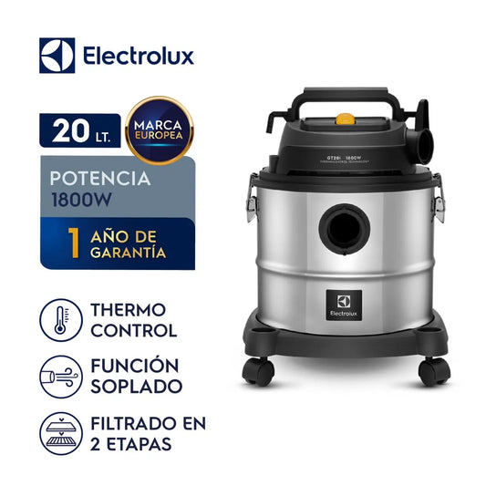 Aspiradora Agua y Polvo 1800 W 20 L Inox con Soplado ELECTROLUX GT20I