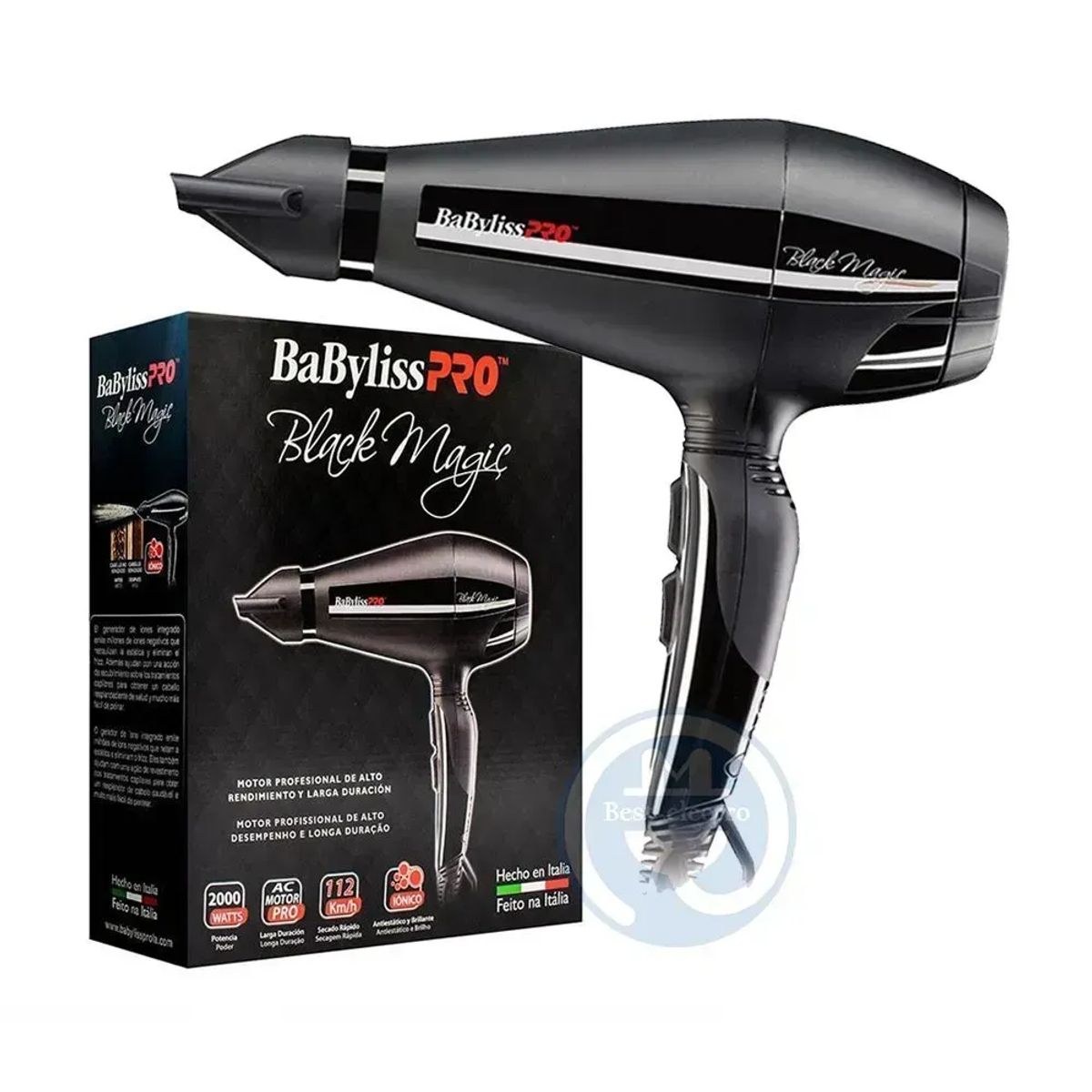Secadora Profesional Black Magic 2000 W Motor AC BABYLISS PRO B6400PE