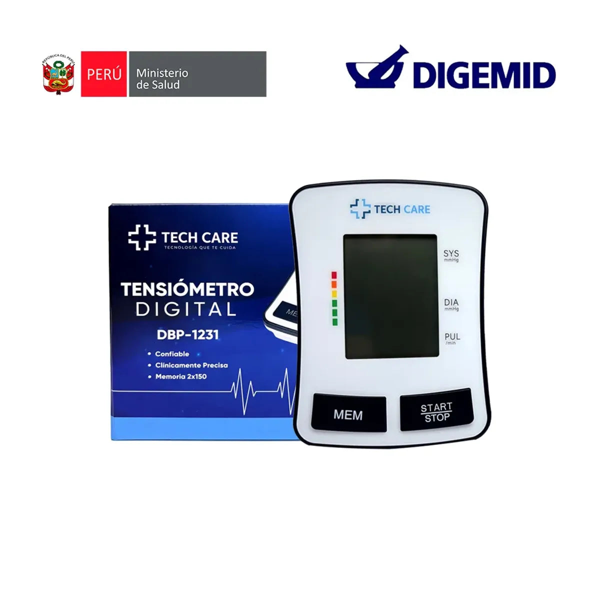 Tensiómetro de Brazo Digital Automático TECH CARE DBP-1231