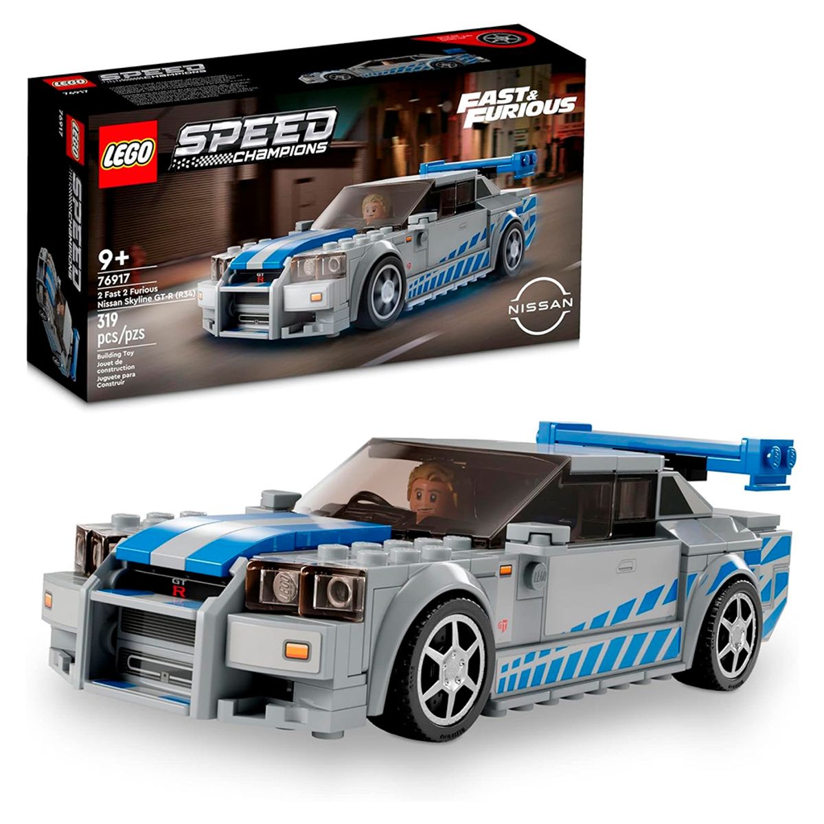 Set de Construcción Nissan Skyline GT-R (R34) 319 Piezas LEGO Speed Champions 76917