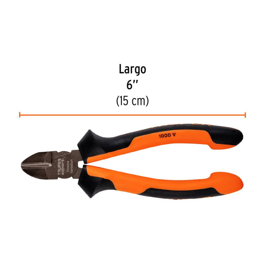 Alicate de Corte Diagonal 6" Mango Comfort Grip TRUPER 17331