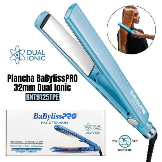 Plancha Alisadora Nano Titanium Dual Ionic 1 1/4" BABYLISS PRO BNT9125TPE