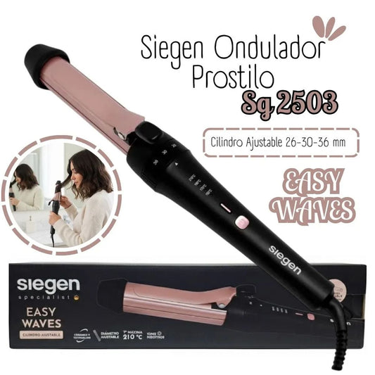 Ondulador de Cabello Cerámica y Turmalina Easy Waves SIEGEN SG-2503