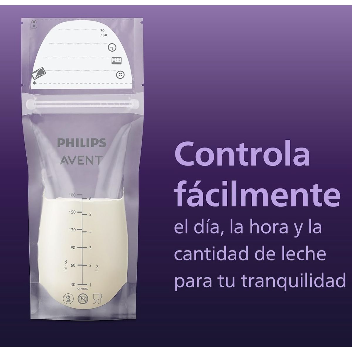 Bolsas Preesterilizadas para Leche Materna 180 ml x25 PHILIPS AVENT SCF603/25