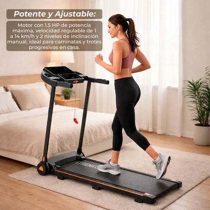 Trotadora Eléctrica Plegable 2.0 HP 14 km/h STRENKO 3230