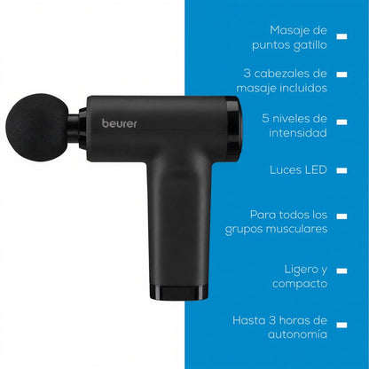 Pistola de Masaje Muscular 5 Niveles Inalámbrica BEURER MG 89