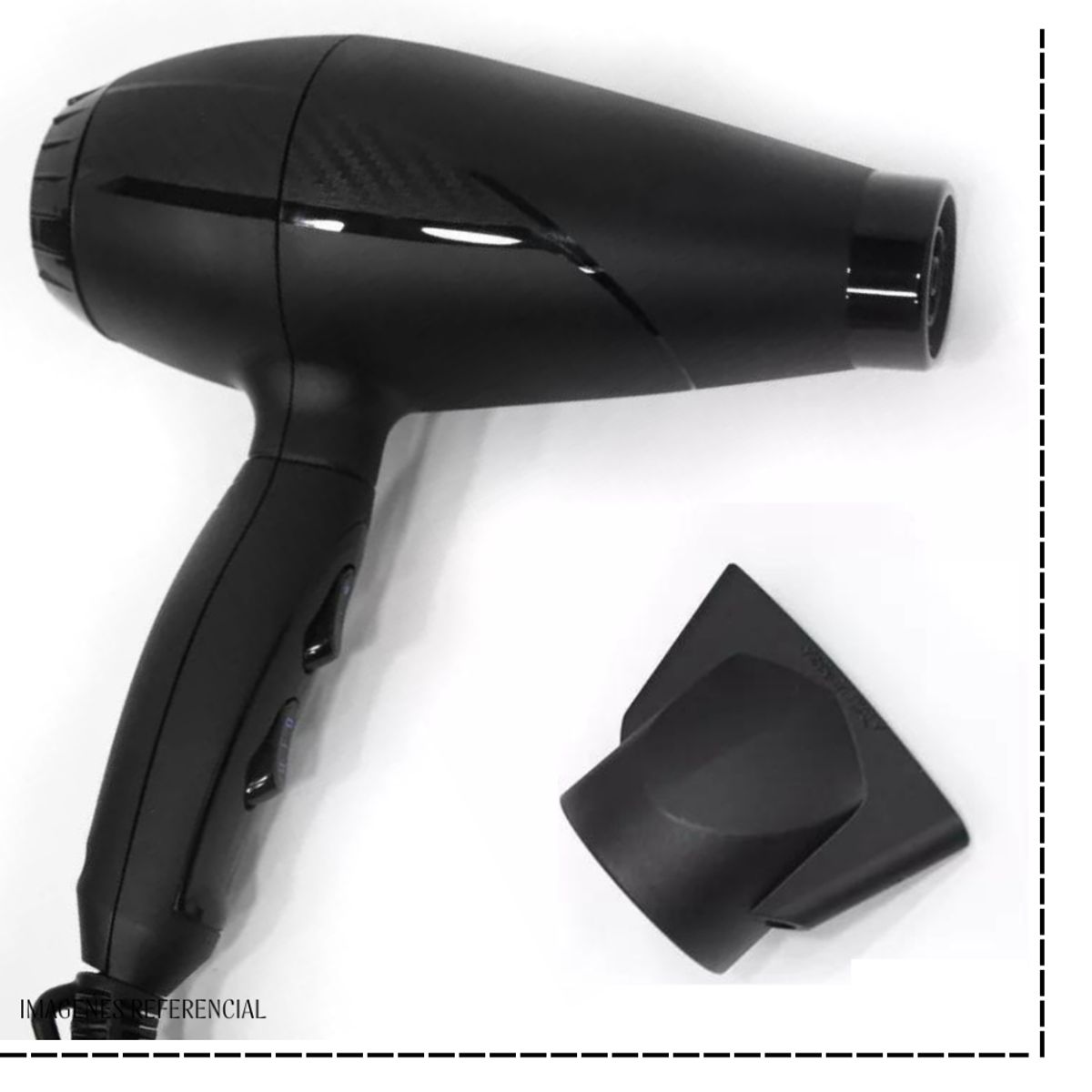 Secadora de Cabello Profesional Iónica 2000 W BABYLISS PRO Black Star B6200PE
