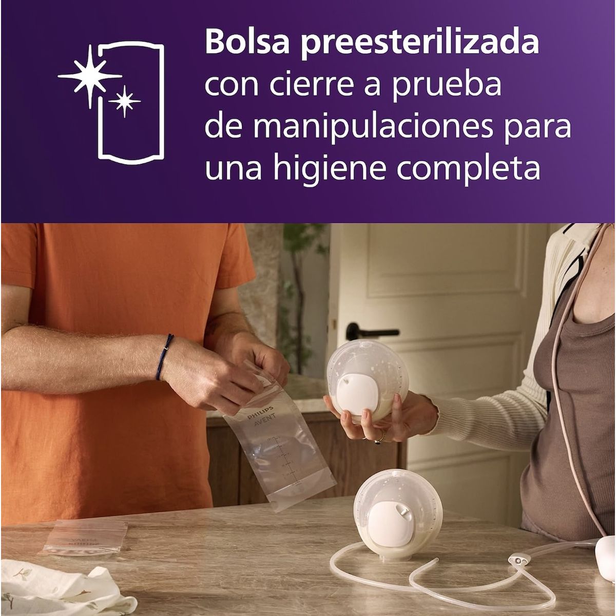 Bolsas Preesterilizadas para Leche Materna 180 ml x25 PHILIPS AVENT SCF603/25