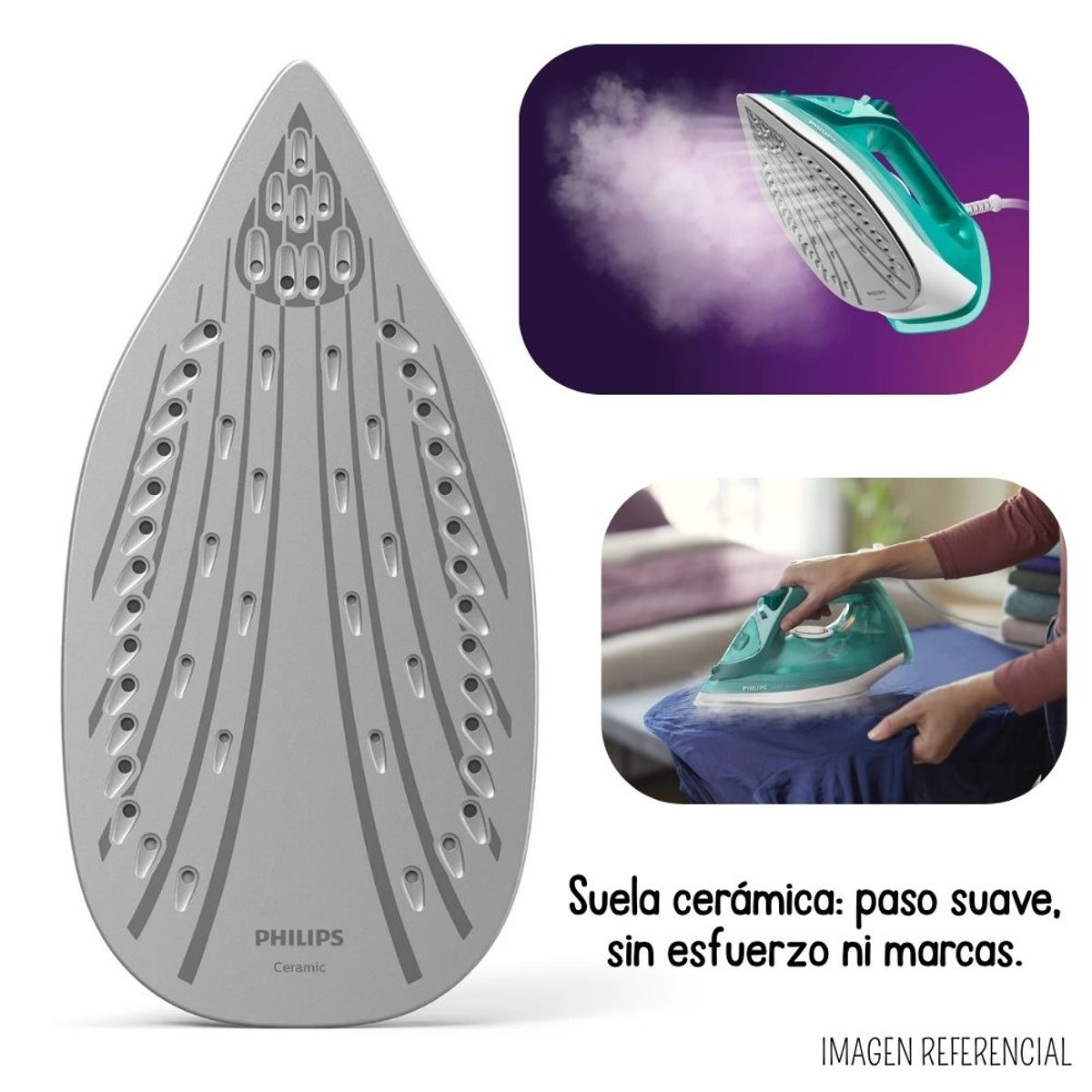 Plancha a Vapor 2400 W Suela de Cerámica Serie 3000 PHILIPS DST3030/70