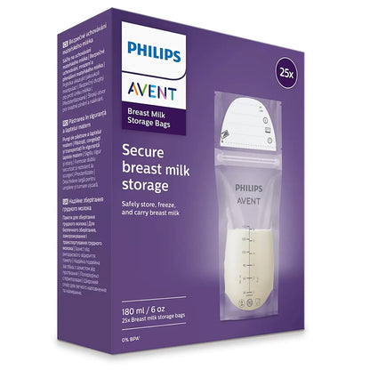 Bolsas Preesterilizadas para Leche Materna 180 ml x25 PHILIPS AVENT SCF603/25