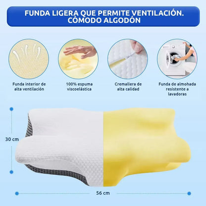 Almohada Ortopédica de Espuma Viscoelástica con Funda 3D JPSYSTEMS P-094