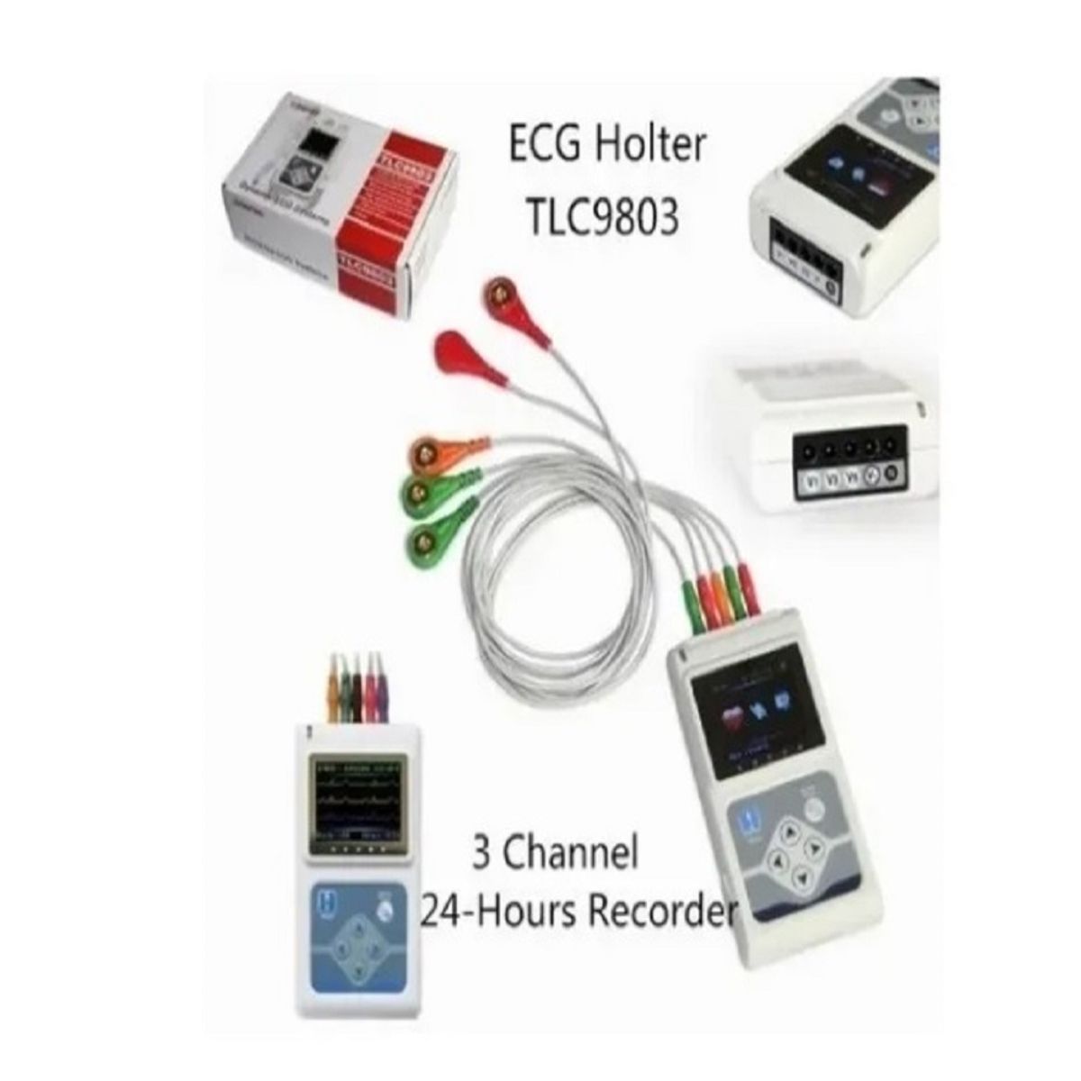 Holter de Ritmo ECG de 3 Canales 24 Horas CONTEC TLC9803