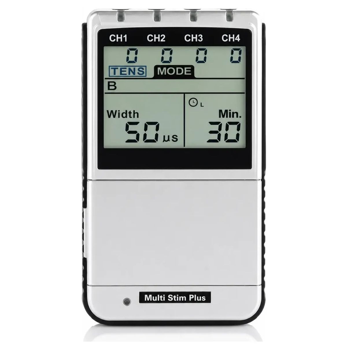 Electroestimulador TENS y EMS 4 Canales con 8 Electrodos Multi Stim Plus NU-TEK