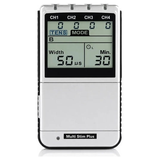 Electroestimulador TENS y EMS 4 Canales con 8 Electrodos Multi Stim Plus NU-TEK