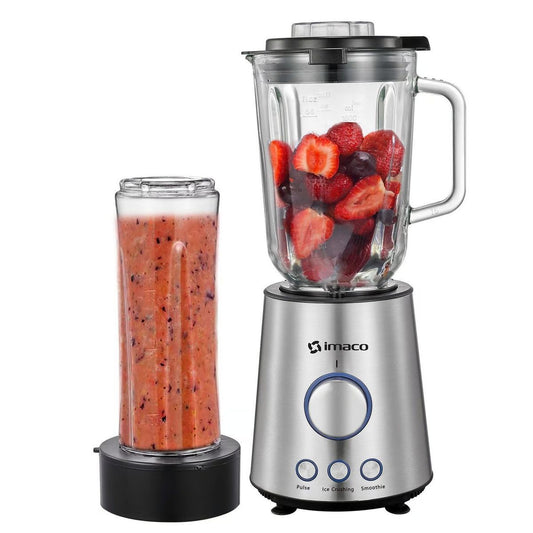 Licuadora de Vaso de Vidrio 1.5 L 1000 W con Vaso Personal IMACO BLS860