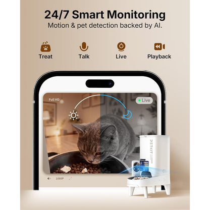 Comedero Automático con Cámara 1080P e IA PETKIT D4H2