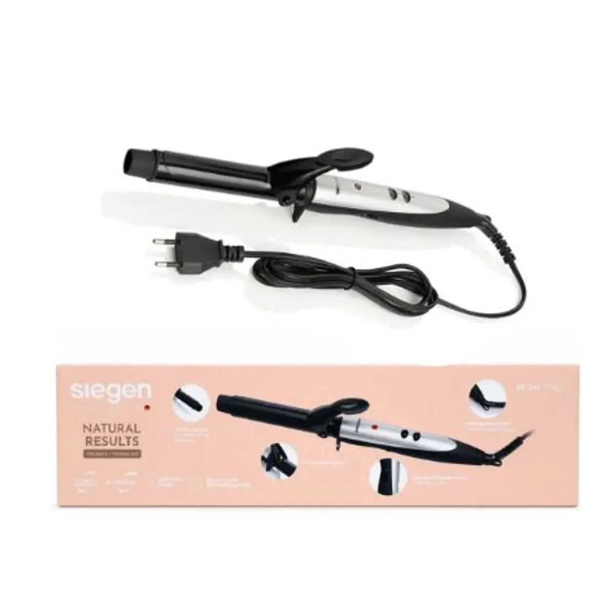 Ondulador Rizador de Cabello 25 mm Cerámica Turmalina SIEGEN SG-2411