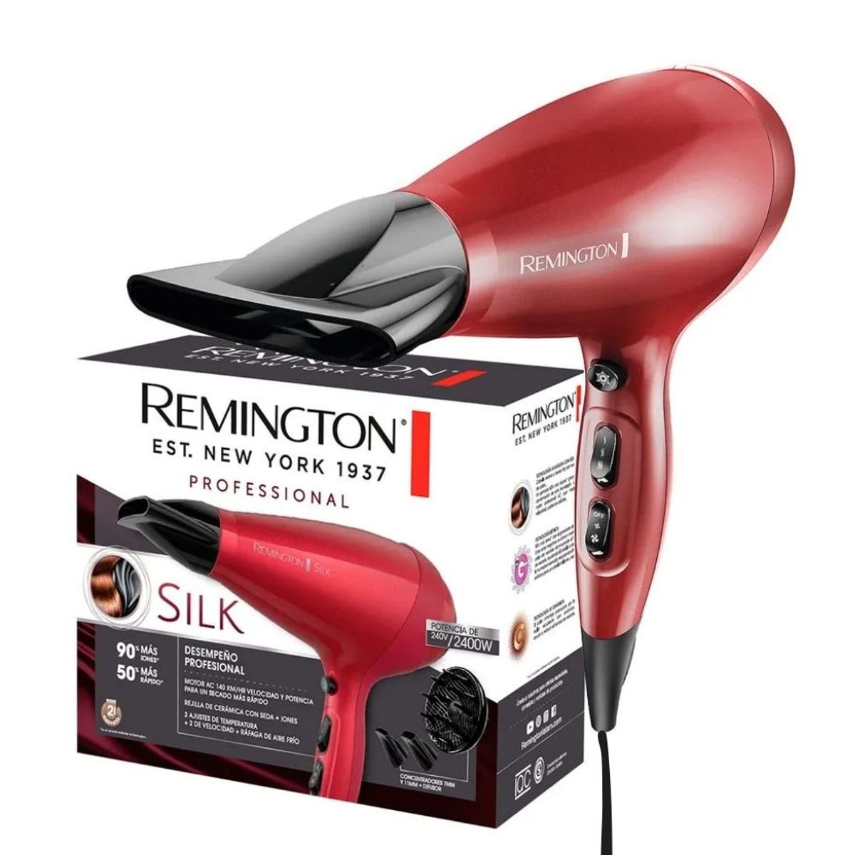 Secadora de Cabello Silk Ceramic 2400 W REMINGTON AC9096