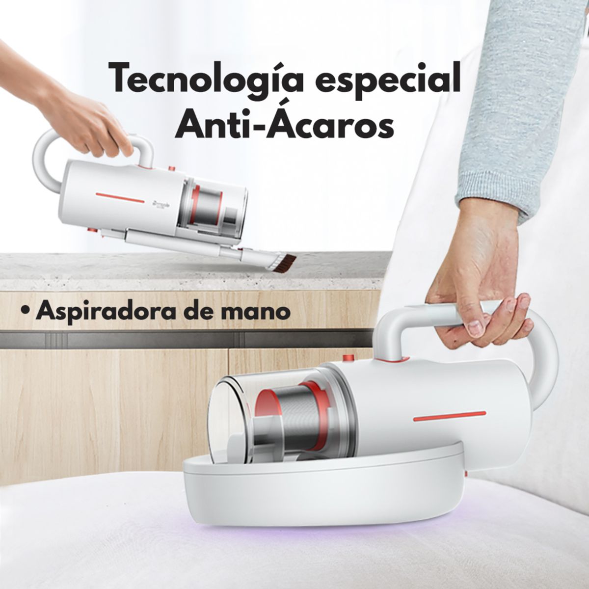 Aspiradora Antiácaros con Luz UV-C 2 en 1 DEERMA CM1300