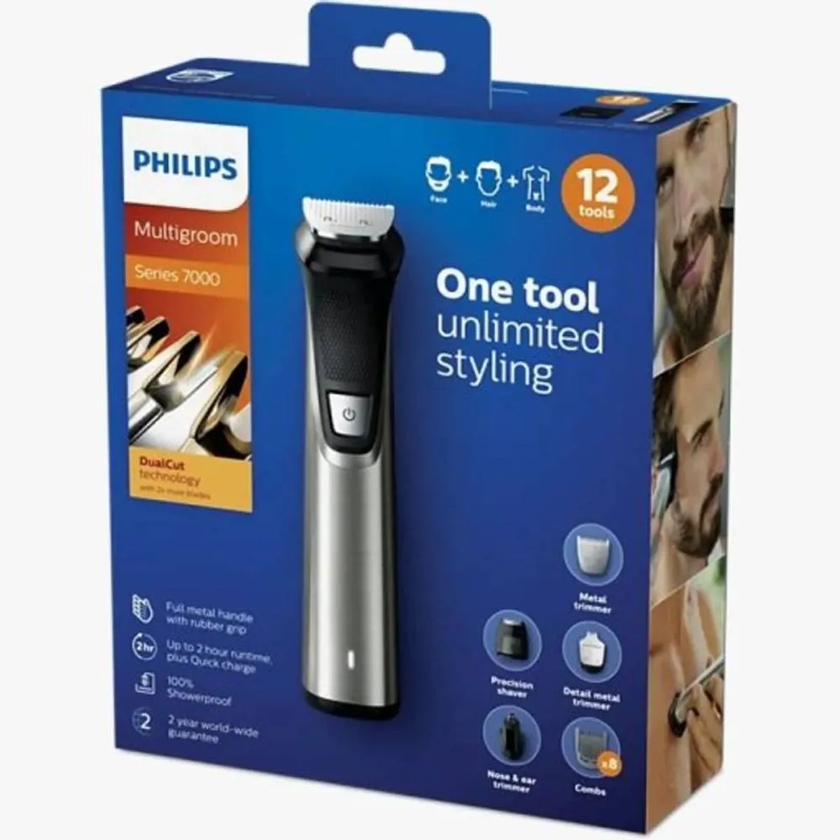 Afeitadora Multigroom 12 en 1 Cabello, Rostro y Cuerpo PHILIPS MG7735