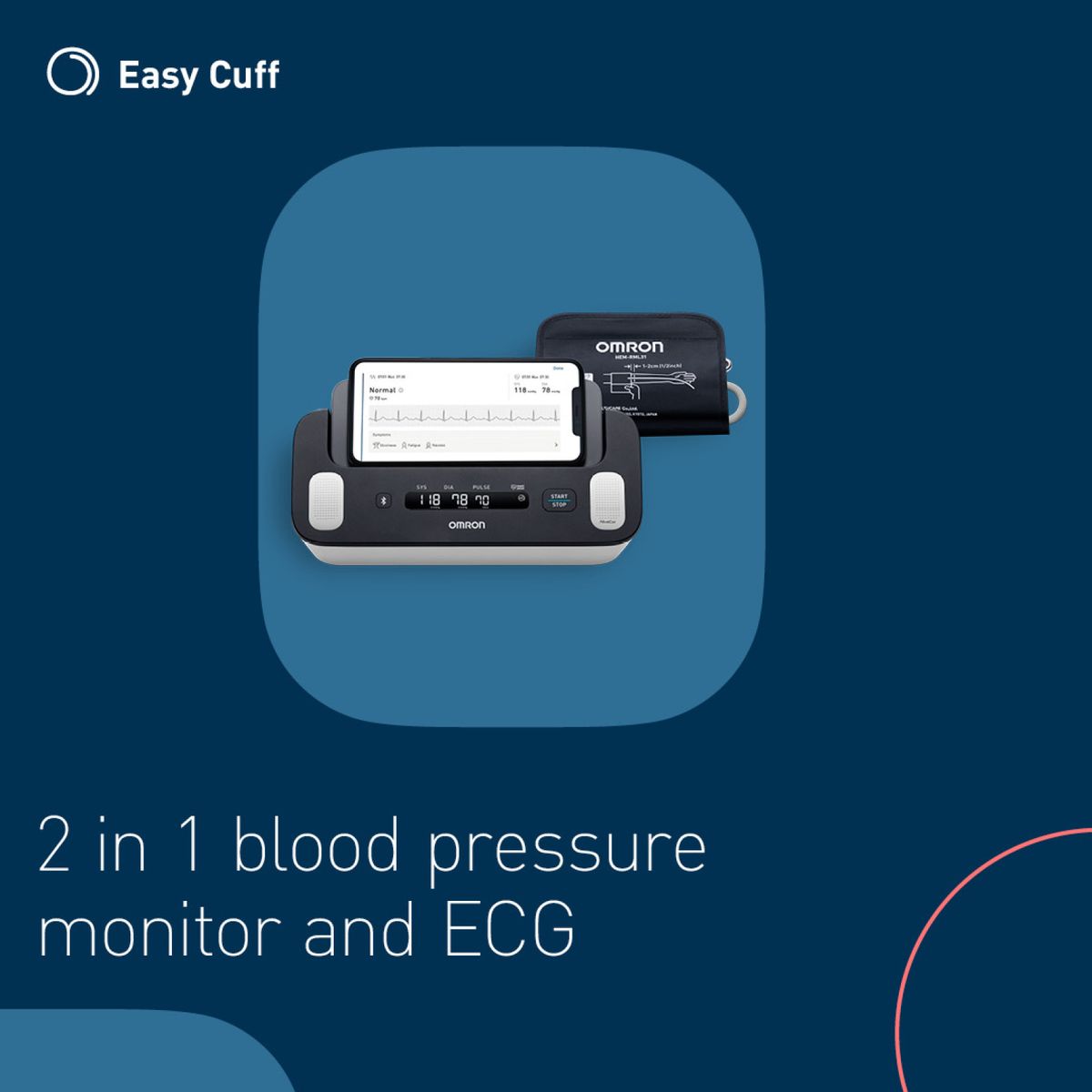 Monitor de Presión Arterial con ECG Complete 2 en 1 OMRON HEM-7530T-E3