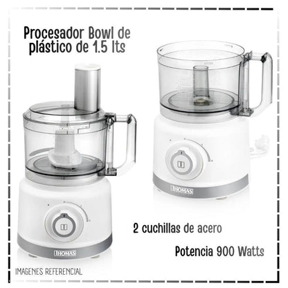 Licuadora y Procesadora de Alimentos 900 W 1.5 L THOMAS TH-9170B