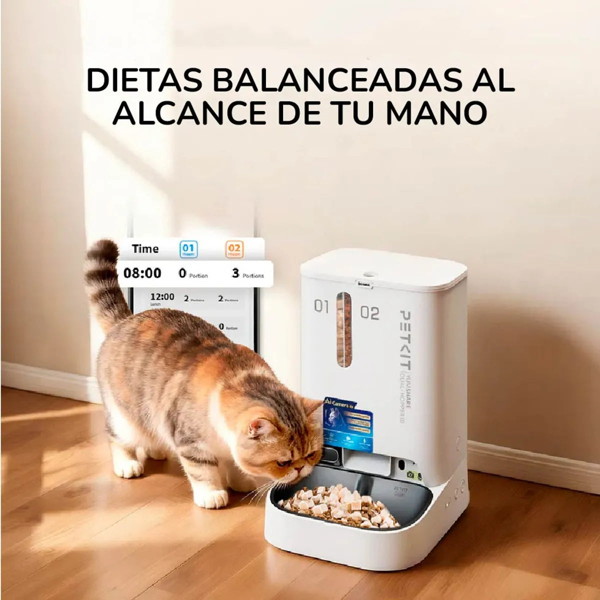 Comedero Automático Doble Tolva con Cámara HD PETKIT YumShare Dual-Hopper 2