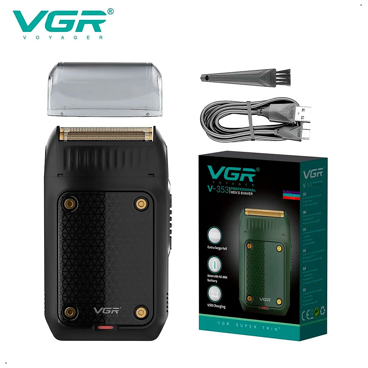 Afeitadora Mini Shaver Patillera Recargable VGR V-353