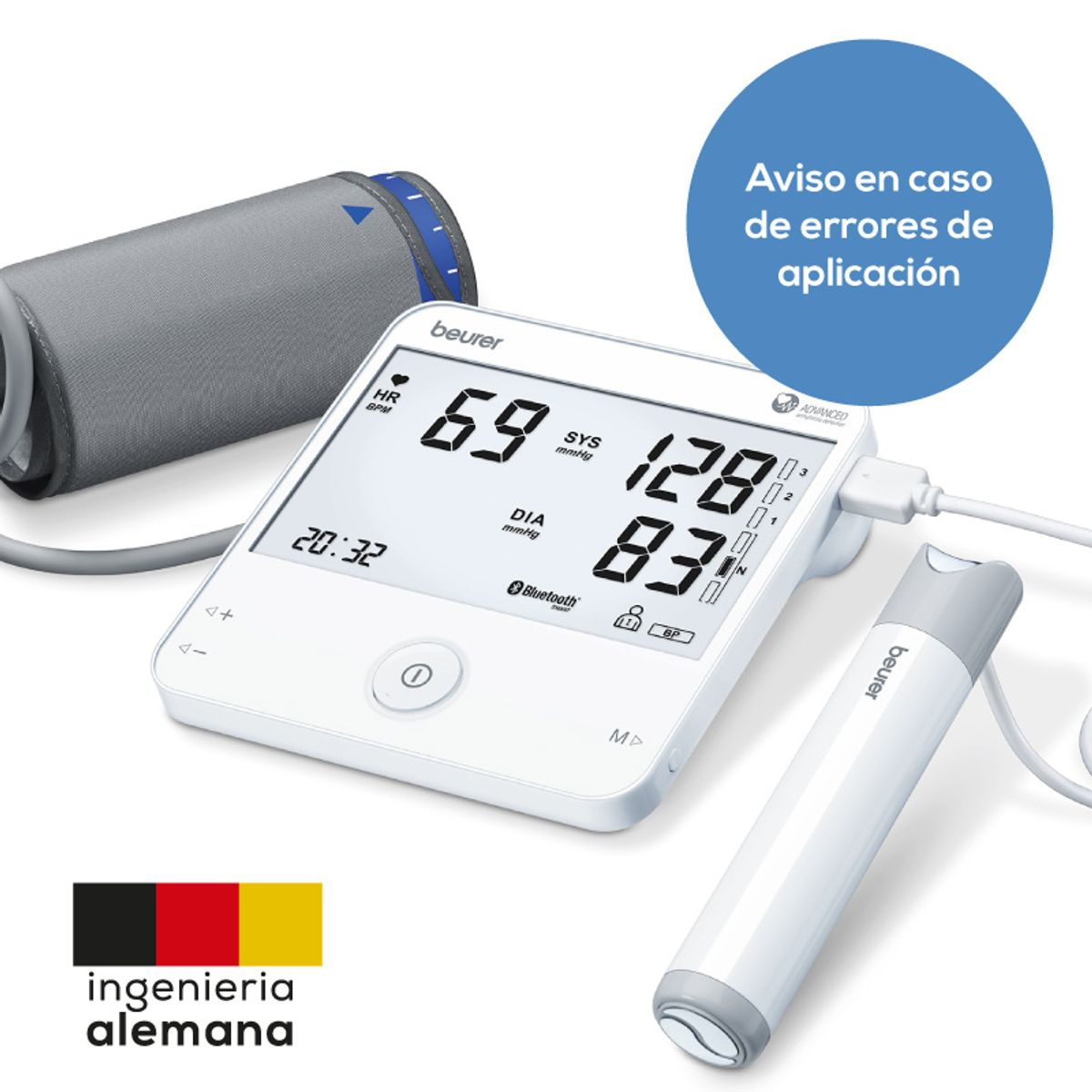 Tensiómetro Digital de Brazo con ECG y Bluetooth BEURER BM 95
