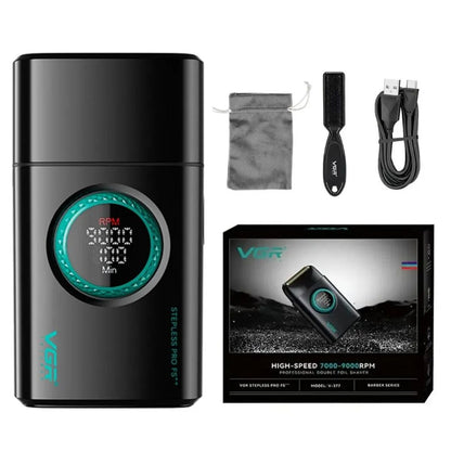 Afeitadora Shaver Inalámbrica Recargable USB 9000 RPM VGR V-377